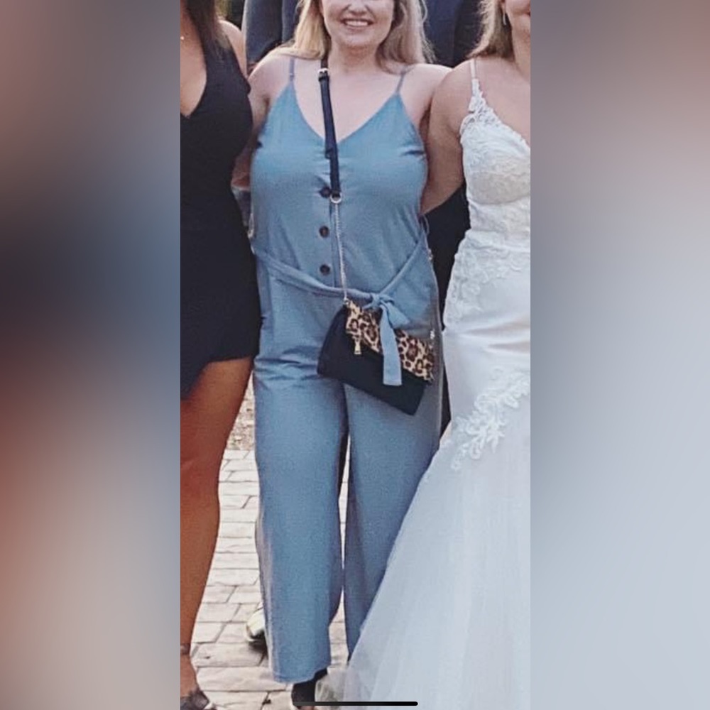 light blue romper from boutique. Worn once to a wedding